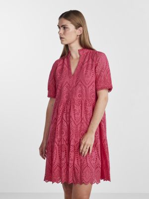 Y.A.S Naisten Minimekko YASHOLI SS DRESS Pinkki