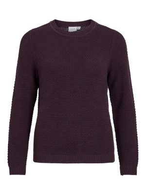 Vila neule, VIDALO O-NECK L/S KNIT TOP Viininpunainen