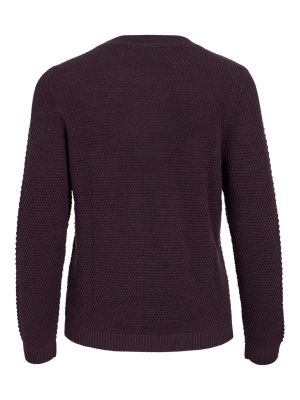 Vila neule, VIDALO O-NECK L/S KNIT TOP Viininpunainen