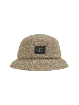 Calvin Klein Accessories Naisten Hattu, BOUCLE BUCKET HAT Vaalea Beige