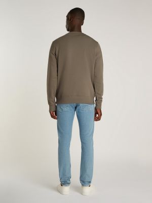 Calvin Klein Jeans Miesten Collegepaita, CK EMBRO BADGE CREW NECK Ruskeanharmaa