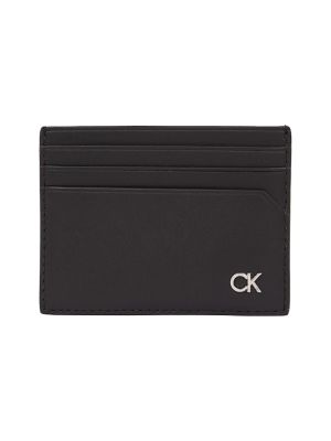 Calvin Klein Jeans Miesten Korttikotelo, METAL CK CARDHOLDER 6CC Musta