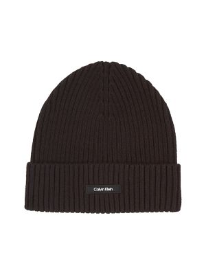 Calvin Klein Jeans Miesten Pipo, K CLASSIC COTTON RIB BEANIE Musta