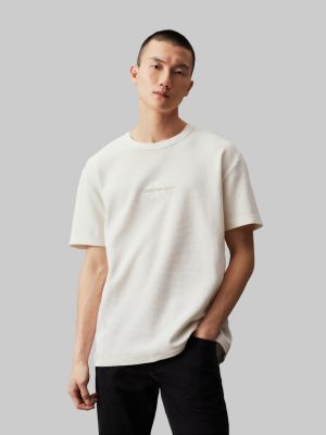 Calvin Klein Jeans miesten t-paita, CITY GRID TEE Valkoinen