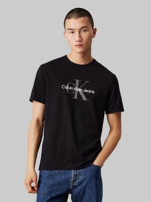 Calvin Klein Jeans Miesten T-Paita, SS HERO MONOGRAM TEE 30S Musta