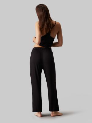 Calvin Klein Naisten Pyjamahousut, CK PANT MODAL Musta