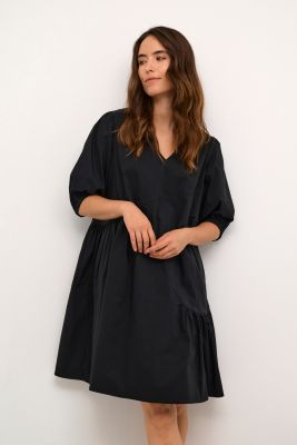 Culture naisten mekko, CUFREE ANTOINETT V-NECK DRESS Black