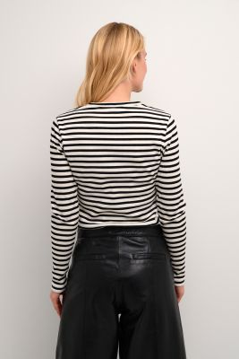 Culture Naisten paita, Cudolly Ls T-Shirt Black/White Stripe