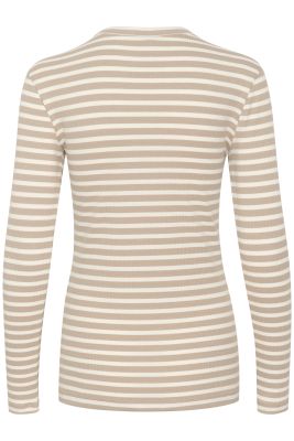 Culture Naisten paita, Cudolly Ls T-Shirt Dune/White Stripe