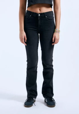 Dr. Denim Naisten Farkut, LEXY STRAIGHT BLACK MIST Musta