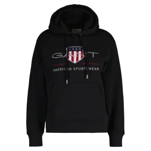 Gant Naisten Huppari, ARCHIVE SHIELD HOODIE Musta