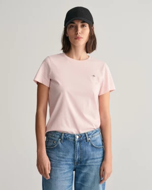 Gant naisten t-paita, REG SHIELD SS T-SHIRT Vaaleanpunainen