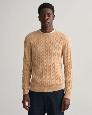 Gant neule, COTTON CABLE Beige