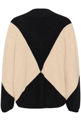 Inwear Naisten Neule, RUDI INTARSIA PULLOVER Haze Melange/Black