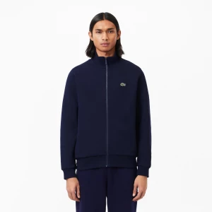 Lacoste Miesten Fleecetakki, LACOSTE REGULAR FIT BRUSHED ZIPPERED Tummansininen