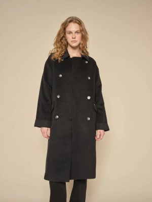 Mos Mosh naisten villakangastakki, VENICE WOOL COAT RESPONSIBLE WOOL Musta