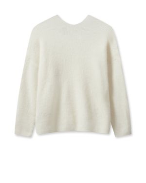 Mos Mosh neule, THORA V-NECK KNIT Luonnonvalkoinen