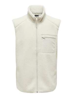 Only and Sons liivi, DALLAS SHERPA VEST Luonnonvalkoinen