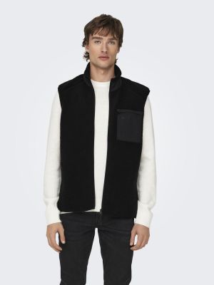 Only and Sons liivi, DALLAS SHERPA VEST Musta