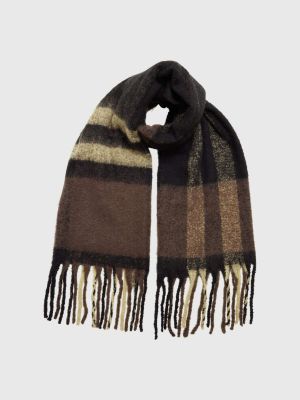 Selected Femme Naisten Huivi, SLFTALLY NEW CHECK SCARF Ruskea Kuosi