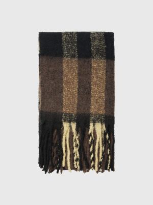 Selected Femme Naisten Huivi, SLFTALLY NEW CHECK SCARF Ruskea Kuosi