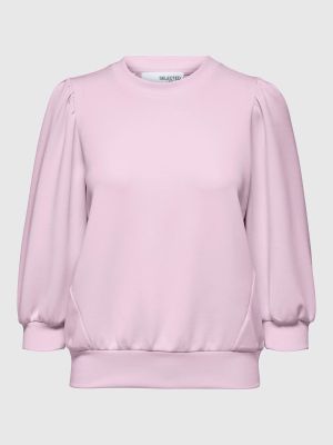 Selected Femme Naisten Pusero, SLFTENNY 3/4 SWEAT TOP NOOS Vaaleanpunainen