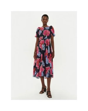 Ted Baker Naisten Mekko, SAUZAL Midi Tea Dress With Puff Sleeves Monivärinen Kuosi