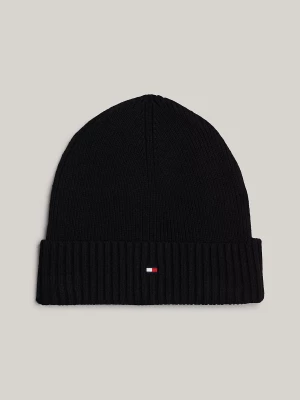 Tommy Hilfiger miesten pipo, TH FLAG PIMA COTTON BEANIE Musta