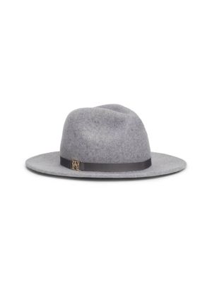 Tommy Hilfiger Naisten Fedora, TH MONOGRAM FEDORA HAT Vaaleanharmaa