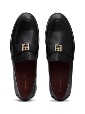 Tommy Hilfiger naisten kengät, TH LEATHER CLASSIC LOAFER Musta