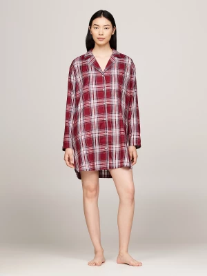 Tommy Hilfiger Naisten Yöpaita, TH SHIRT NIGHTDRESS FL Punainen Ruutu