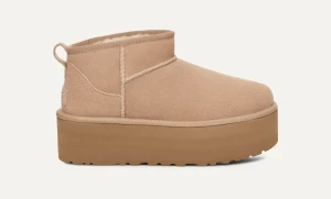 UGG Naisten Kengät, W CLASSIC ULTRA MINI PLATFORM Hiekka