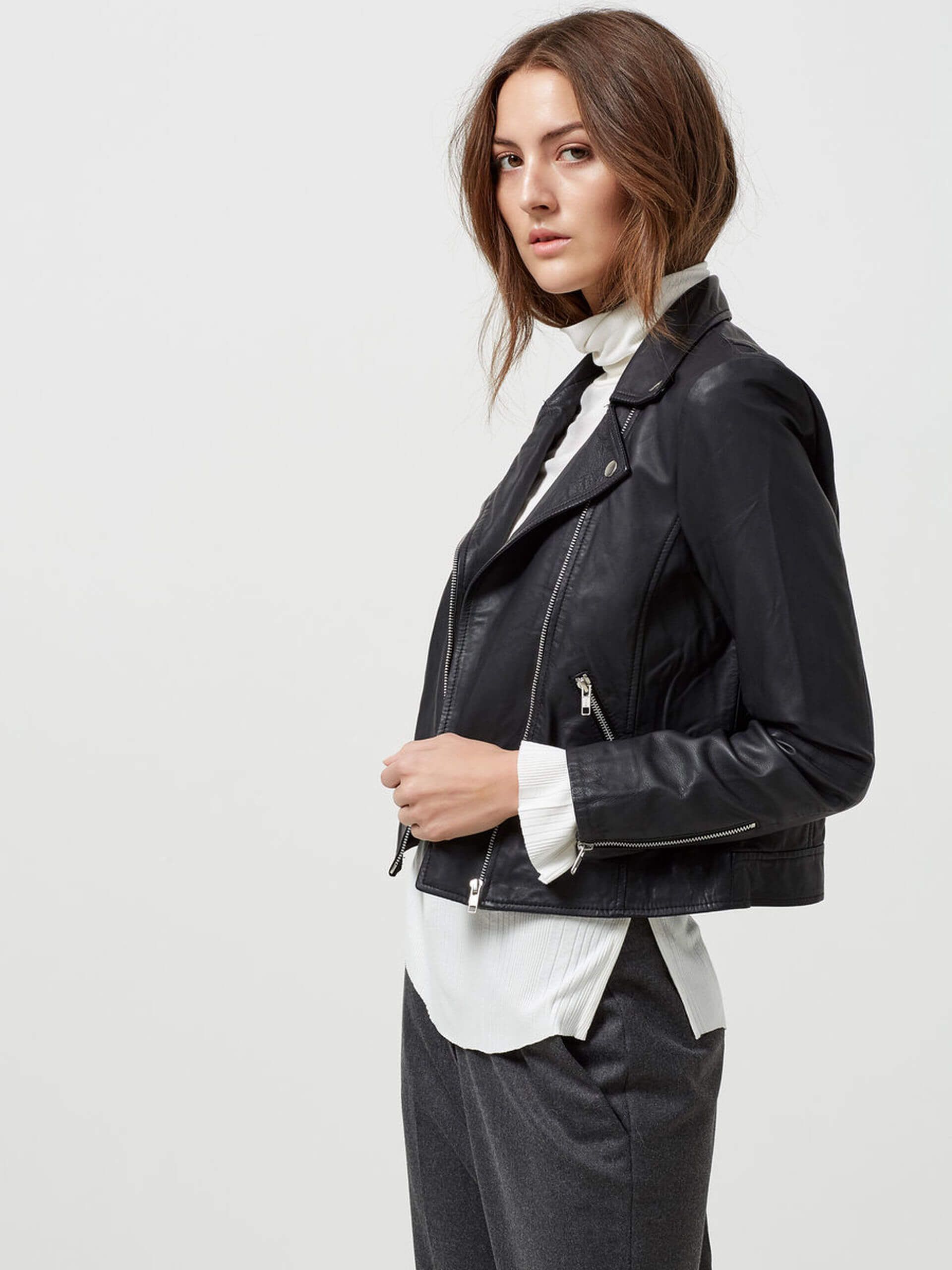 Selected femme marlen deals leather jacket